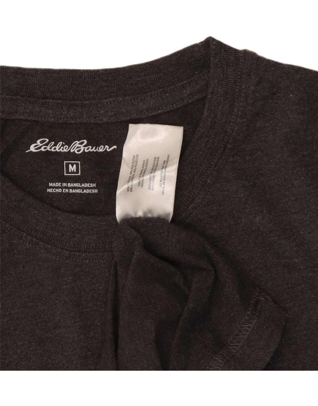 EDDIE BAUER Herren-Top, langärmelig, mittelgraue Baumwolle