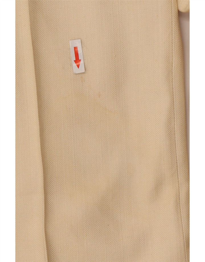 Vintage Herren 2-teiliger Anzug Groß W34 L30 Beige Seide