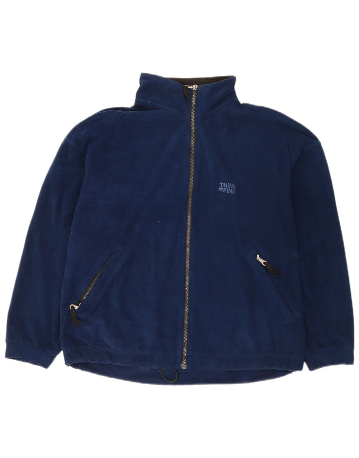 Think Pink Herren Fleecejacke UK 40 Large Marineblau Polyester