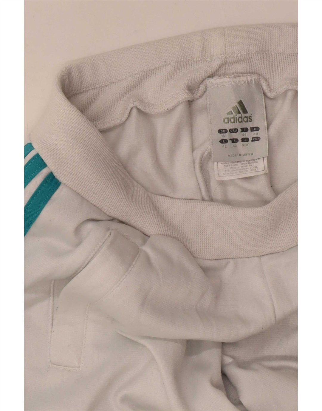 Adidas Damen Trainingshose Jogger UK 16 Large Weiß Polyester