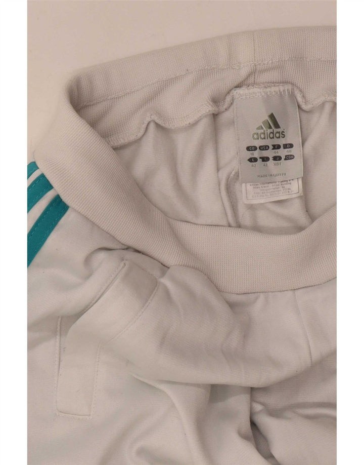 Adidas Damen Trainingshose Jogger UK 16 Large Weiß Polyester