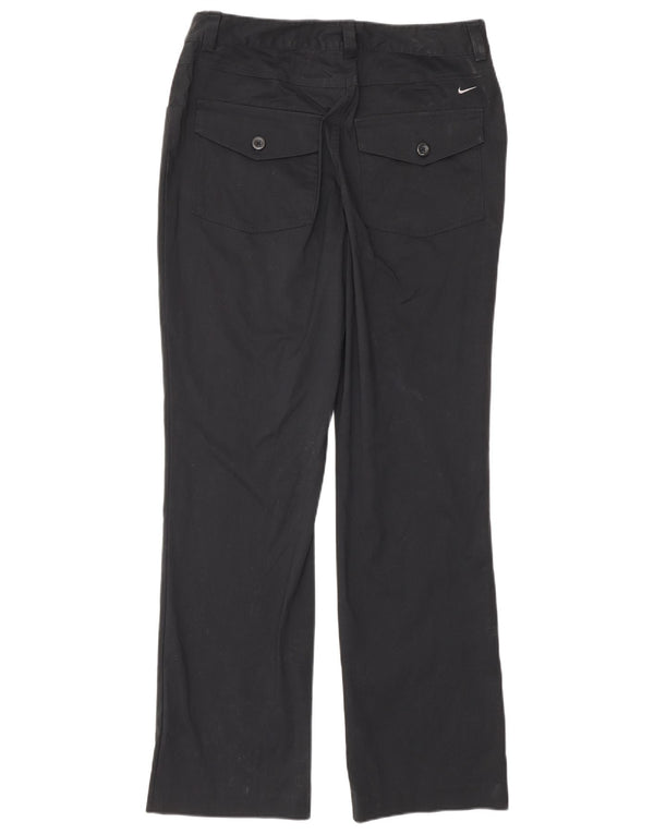 Nike Damen Gerade Freizeithose UK 10 Small W32 L30 Schwarze Baumwolle