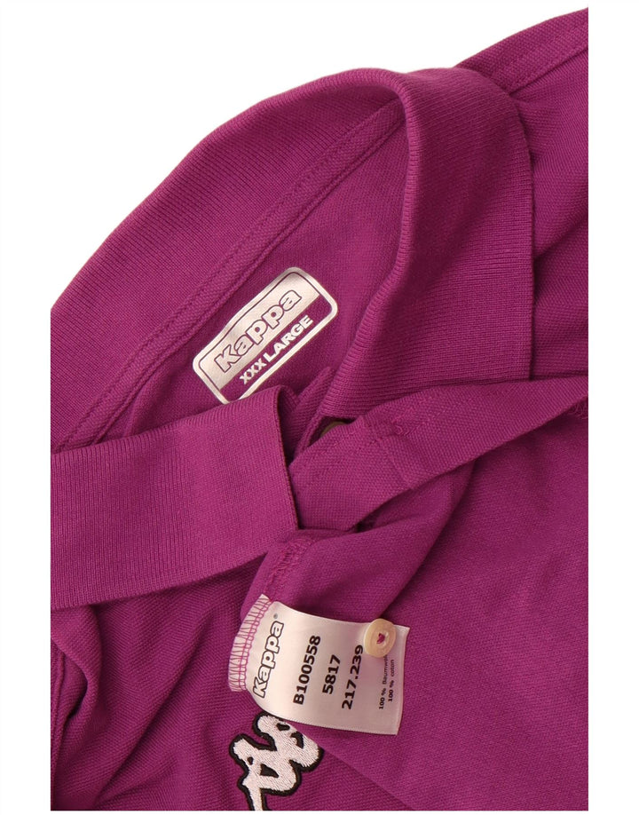 Kappa Herren Poloshirt 3XL Lila Baumwolle