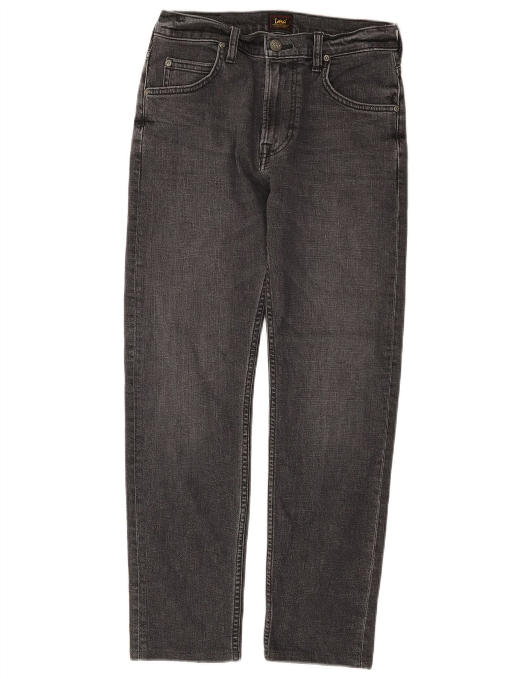Lee Herren Rider Straight Jeans W28 L28 Graue Baumwolle