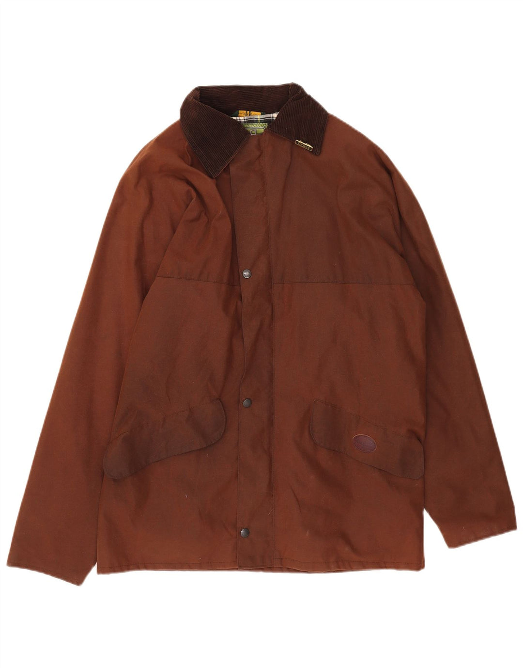 Oxford Herrenjacke aus gewachster Baumwolle, UK 38, Mittelbraun