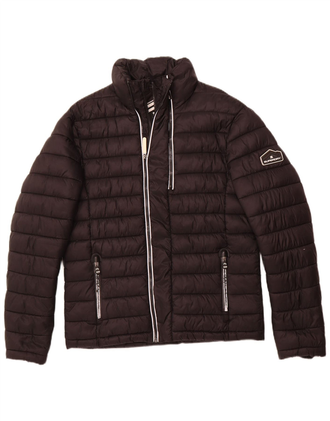 Superdry Herren Wattierte Jacke UK 38 Mittelschwarzes Nylon