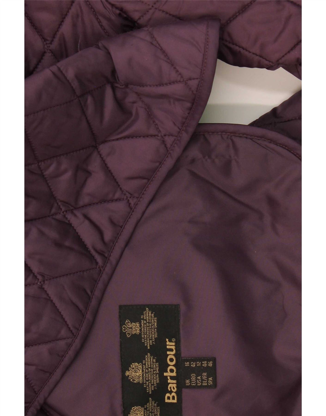 Barbour Damen Steppjacke UK 16 Large Lila Polyamid