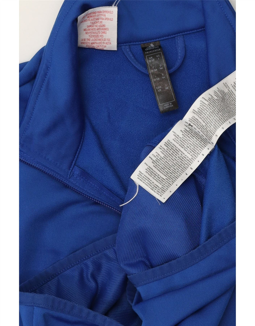 Adidas Jungen Grafik-Trainingsanzug-Top-Jacke, 13–14 Jahre, blaues Polyester