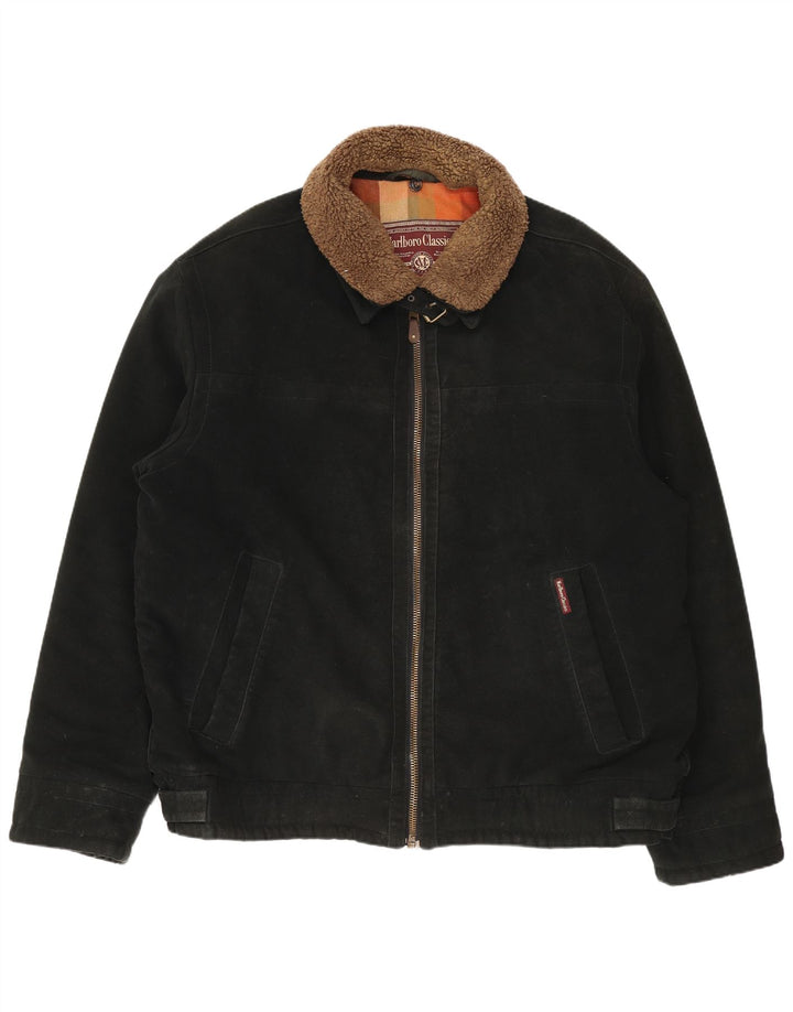 Marlboro Classics Herren Bomberjacke UK 46 3XL Grüne Baumwolle