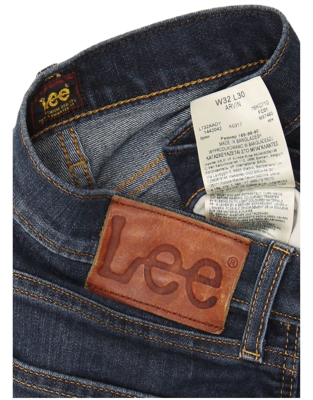LEE Womens Arvin Slim Jeans W32 L30  Navy Blue Cotton