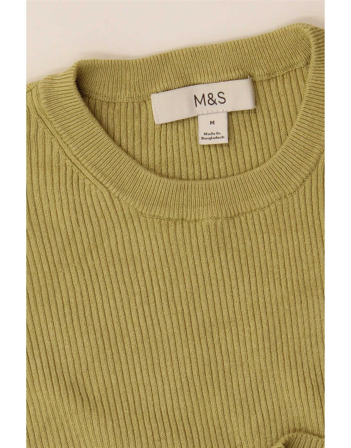Marks & Spencer Damen Top 3/4 Ärmel UK 12 Medium Khaki