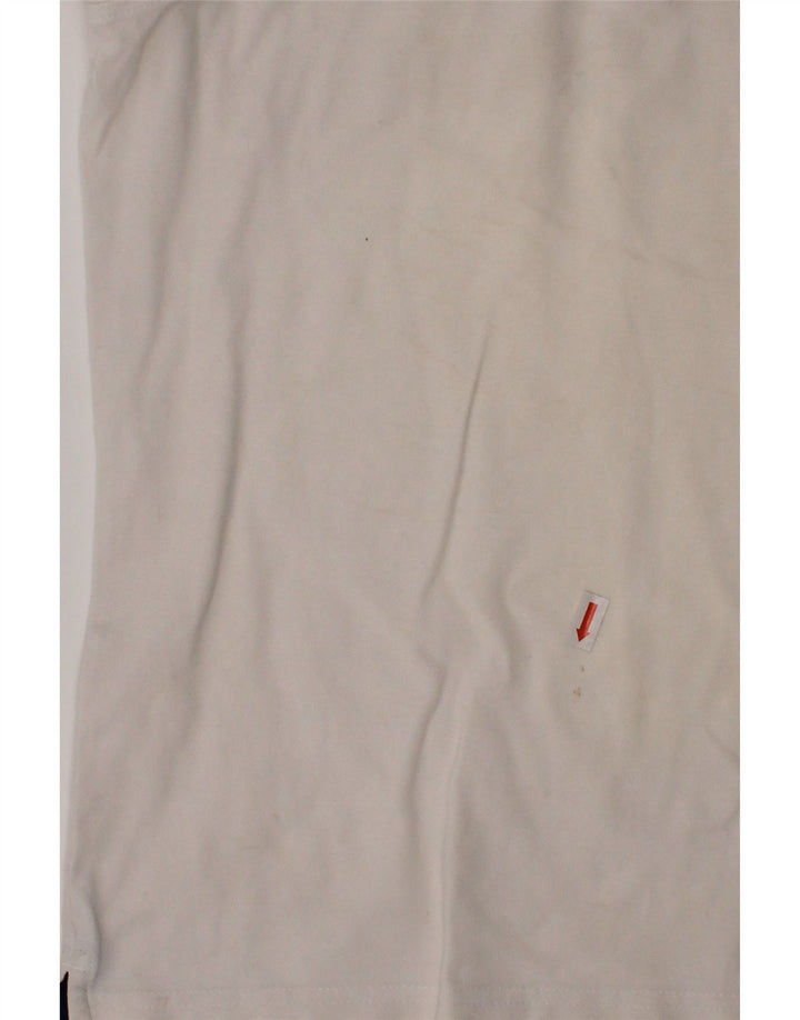 K-WAY Boys Polo Shirt 11-12 Years White Cotton Vintage K-Way and Second-Hand K-Way from Messina Hembry 