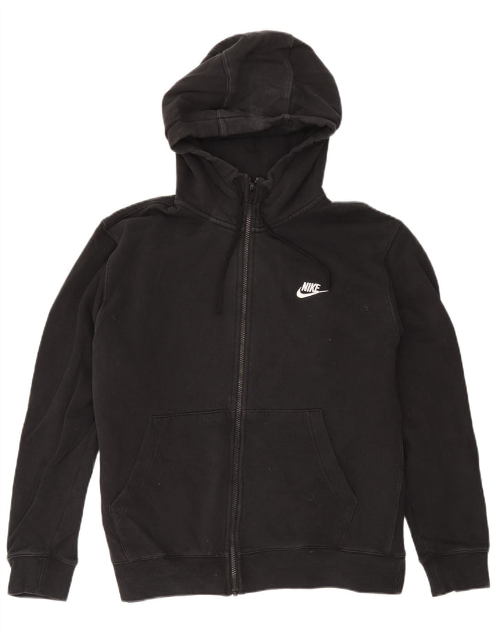 Nike Herren-Kapuzenpullover mit Reißverschluss, groß, aus schwarzer Baumwolle