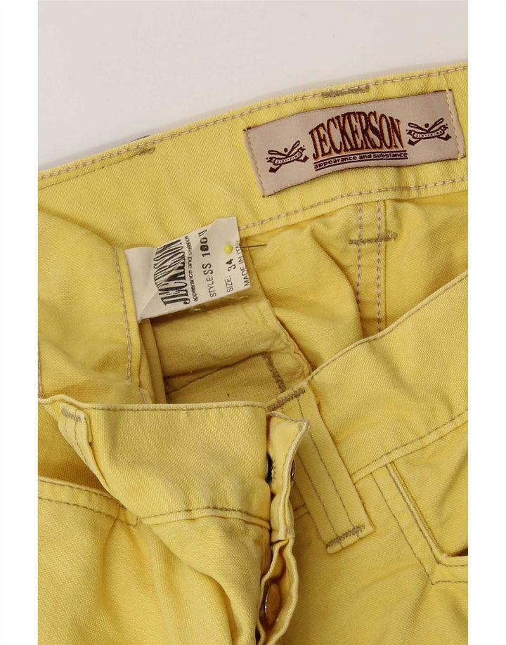 Jeckerson Herren Bermudashorts W34 Große gelbe Baumwolle