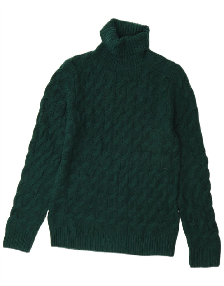 MARKS & SPENCER Rollkragenpullover für Damen, Gr. 10, Small, Grün, Acryl
