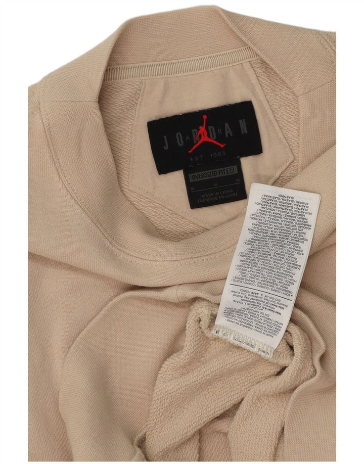JORDAN Übergroßer Damen-Sweatshirt-Pullover, UK 14, mittelbeige Baumwolle