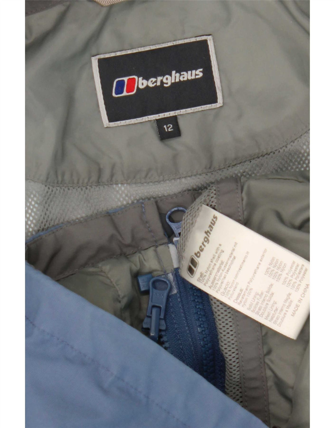 Berghaus Damen-Regenjacke mit Kapuze, UK 12, mittelblaues Nylon