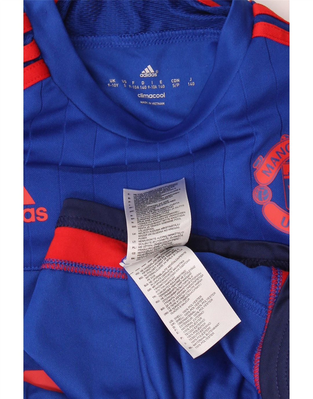 ADIDAS Jungen Manchester United Graphic T-Shirt Top 9–10 Jahre Blau