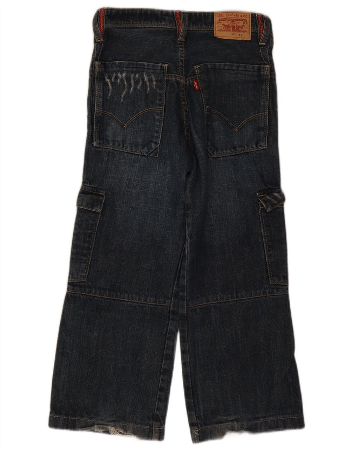 Levi's Jungen Distressed Cargo Jeans mit weitem Bein, 9–10 Jahre, W24 L20, Blau