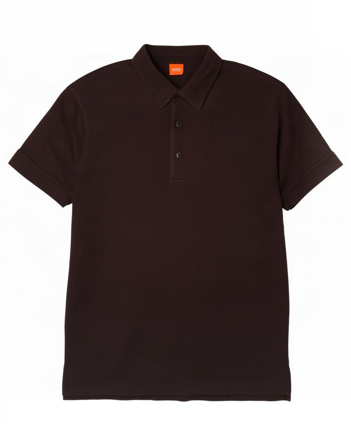 Hugo Boss Herren-Poloshirt, groß, schwarze Baumwolle