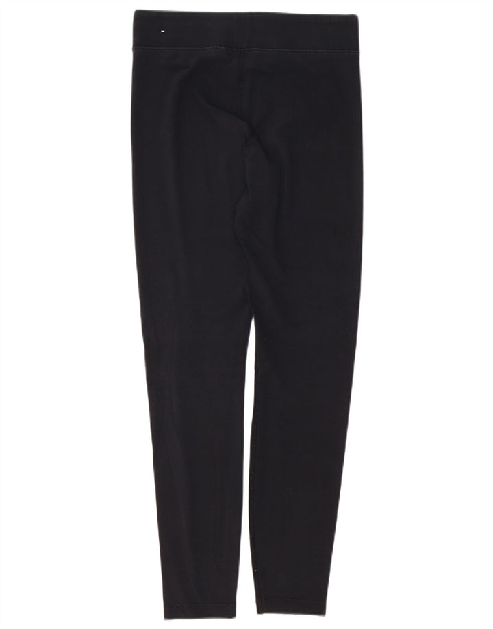 NIKE Damen Graphic Leggings UK 14 Mittelschwarze Baumwolle