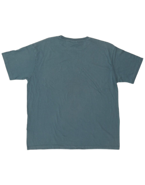 WEIRD FISH Herren Grafik T-Shirt Top XL Blau Baumwolle