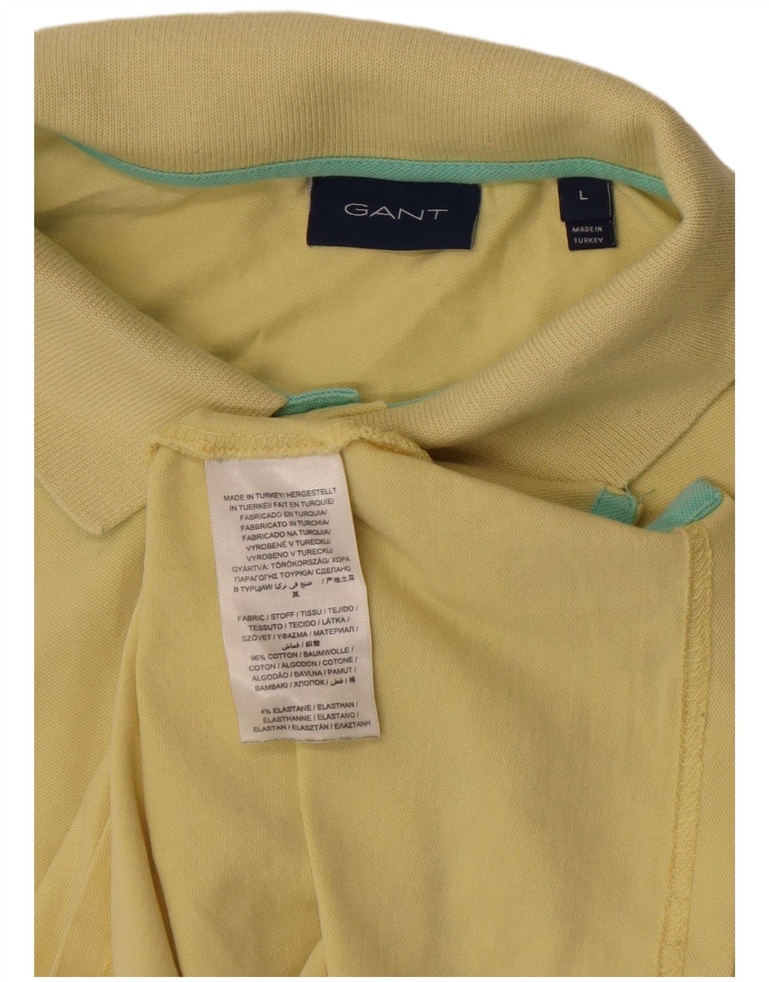 GANT Herren Poloshirt Große gelbe Baumwolle
