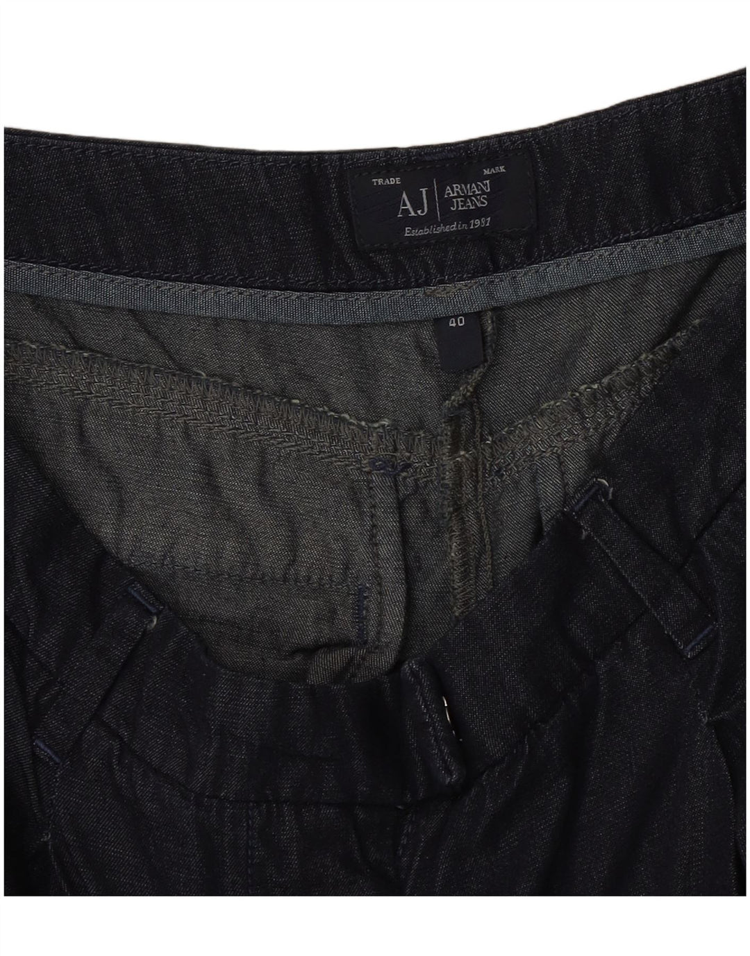 Armani Damen Straight Jeans IT 40 Small W30 L25 Marineblau
