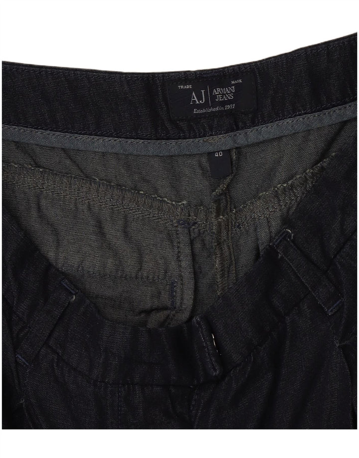 Armani Damen Straight Jeans IT 40 Small W30 L25 Marineblau
