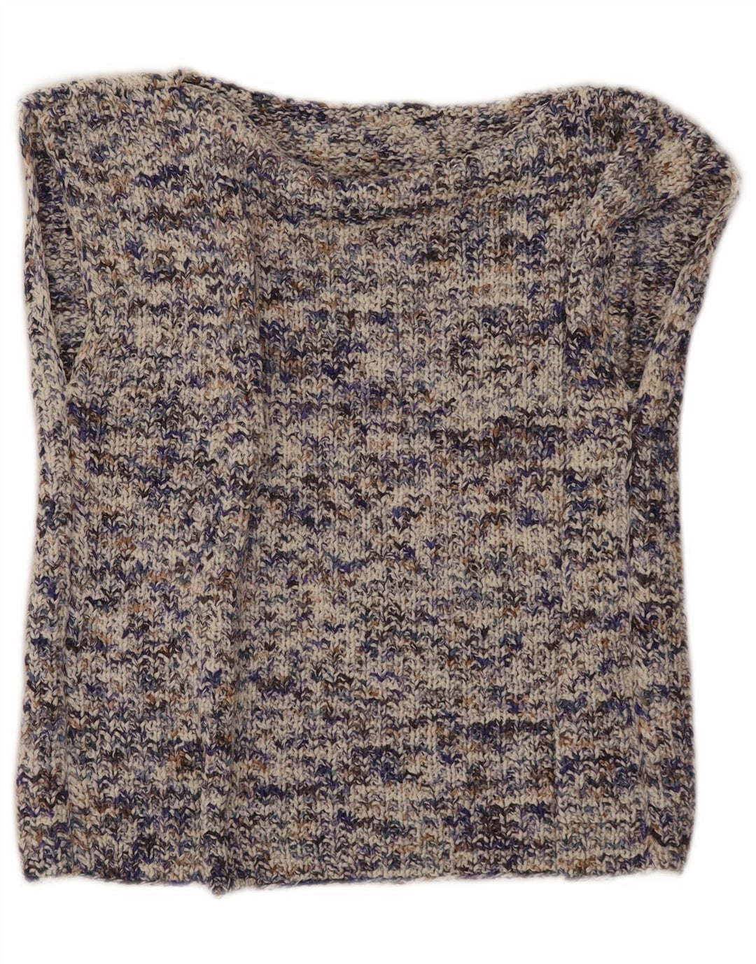 Vintage Damen Weste Tank Top UK 14 Groß Mehrfarbig gefleckt