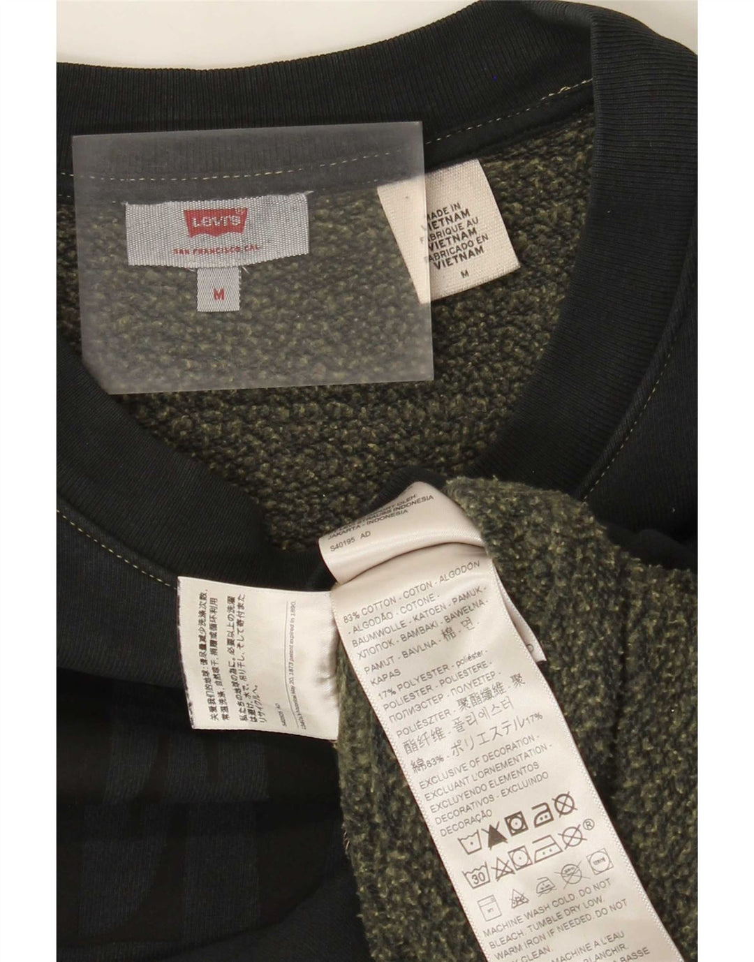 Levi's Damen-Pullover, übergroßer Crop-Sweatshirt, Gr. 14, mittleres Marineblau