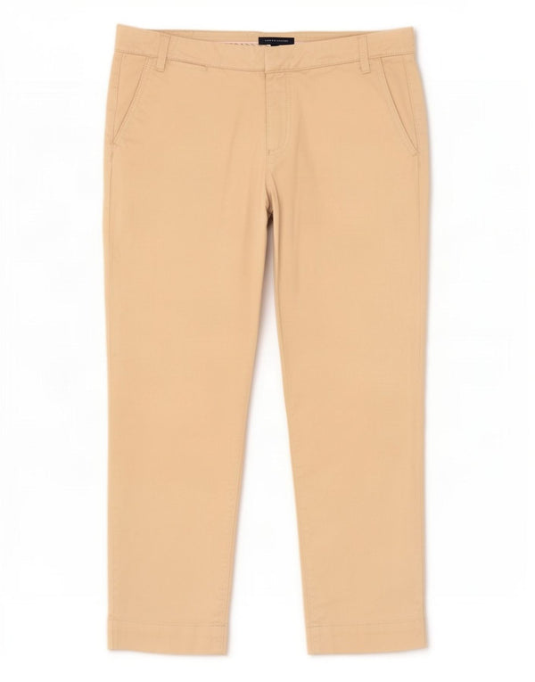 Tommy Hilfiger Damen Crop Chino Hose US 10 Large W32 L25 Beige