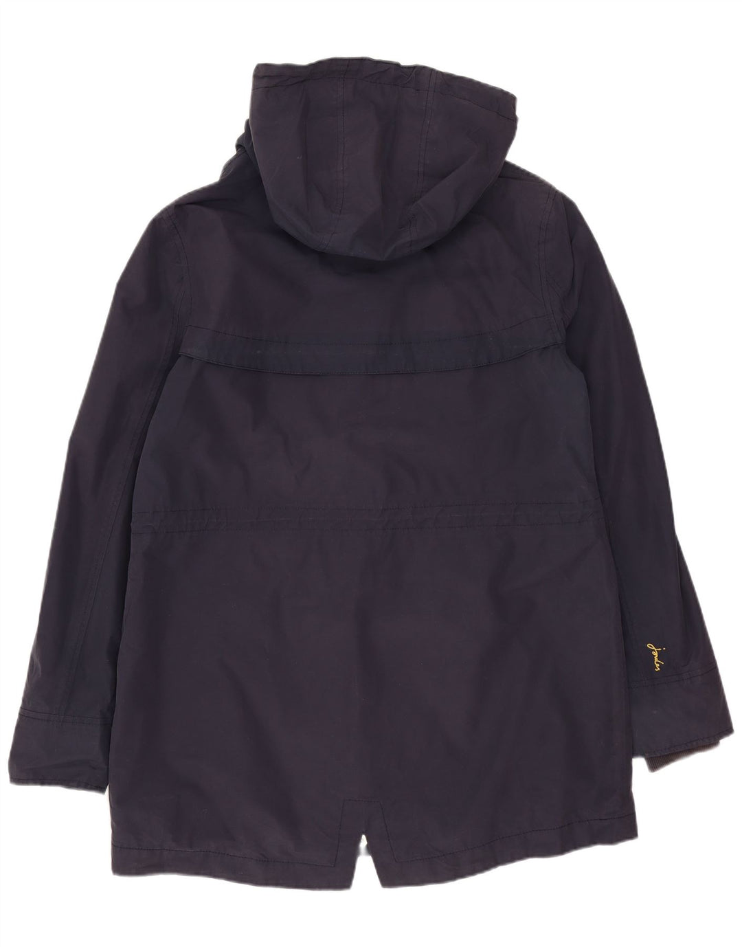 Joules Damen-Regenjacke mit Kapuze, übergroß, Größe S, Marineblau, Baumwolle