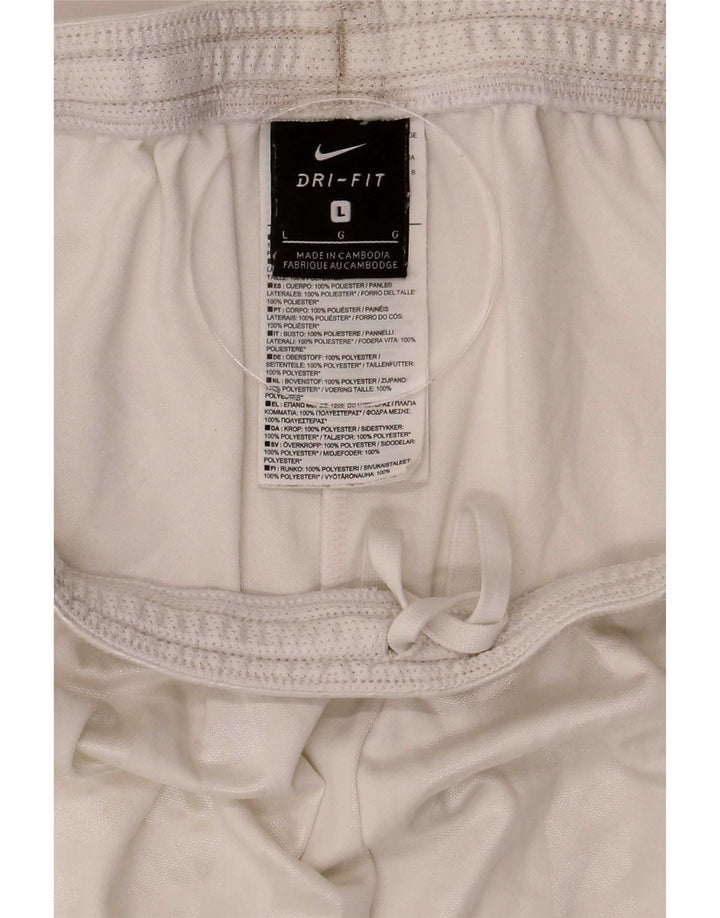 Nike Herren Dri Fit Sportshorts, großes, weiß gestreiftes Polyester