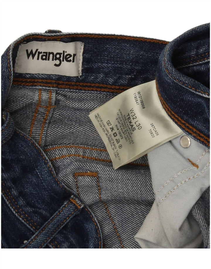 Wrangler Herren Straight Jeans W32 L30 Blaue Baumwolle