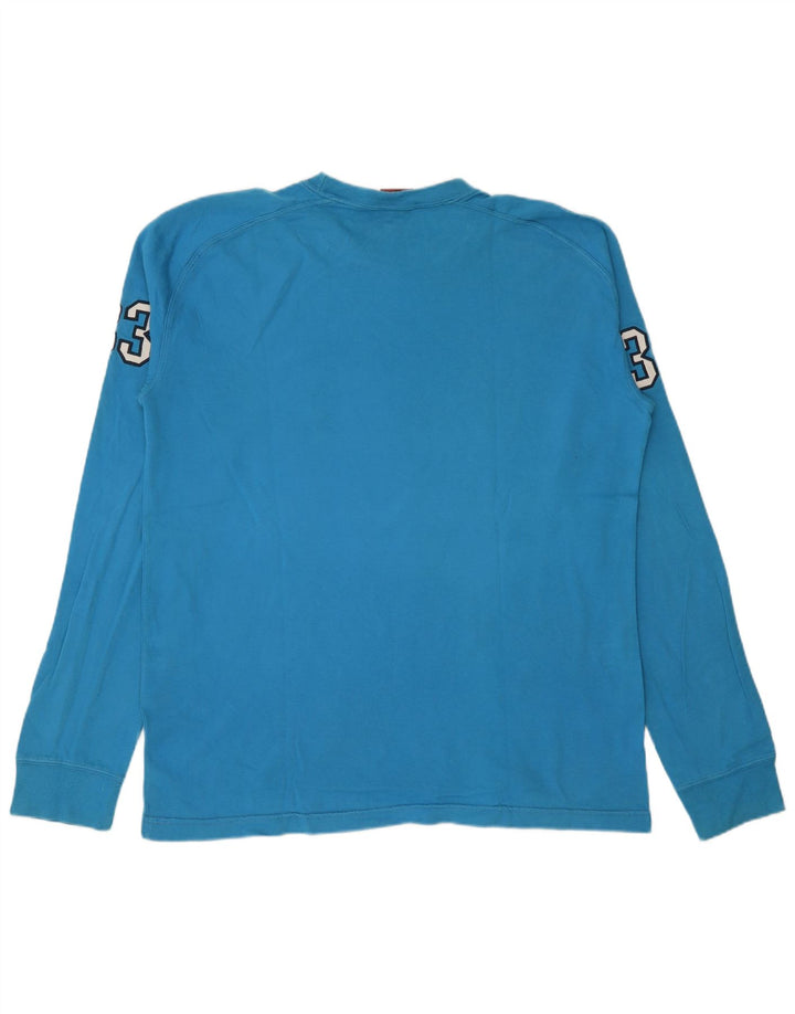 Levi's Herren-Oberteil mit Grafik, langärmlig, groß, blau, Colourblock-Baumwolle