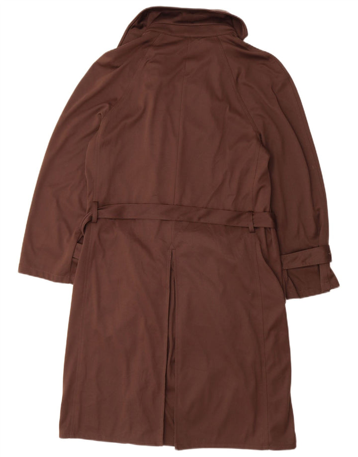 BENETTON Damen Trenchcoat UK 14 Mittelbraunes Polyester