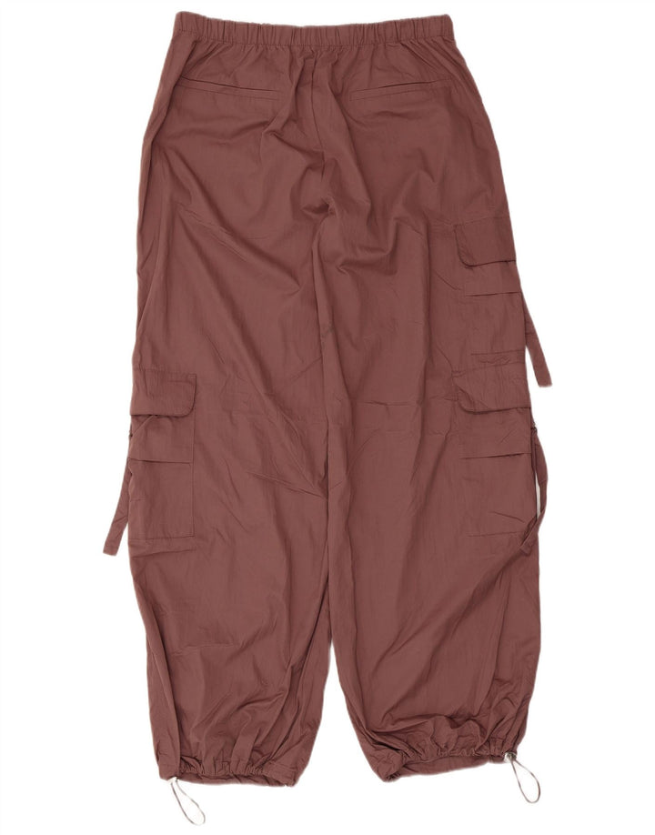 Zara Damen-Cargohose mit weitem Bein, mittelgroß, W28, L30, braun, Polyester