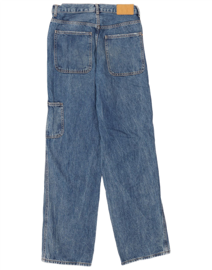 Zara Herren Cargo Straight Jeans EU 38 Small W30 L33 Marineblau