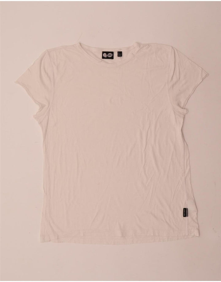 Cheap Monday Damen T-Shirt Top UK 16 Large Weiße Baumwolle