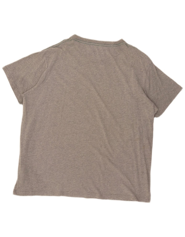 Weird Fish Herren-T-Shirt mit Grafik, 4XL, grau meliert, Baumwolle