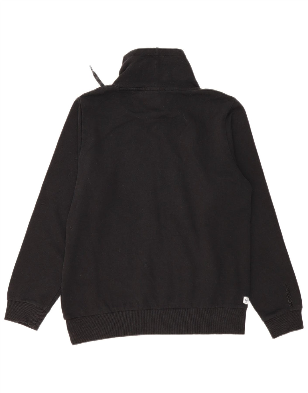 Freddy Damen Grafik-Sweatshirt-Pullover UK 14 Mittelschwarze Baumwolle