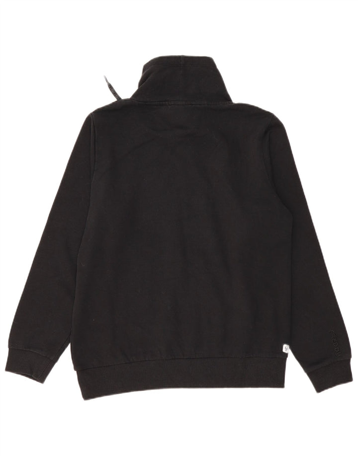 Freddy Damen Grafik-Sweatshirt-Pullover UK 14 Mittelschwarze Baumwolle