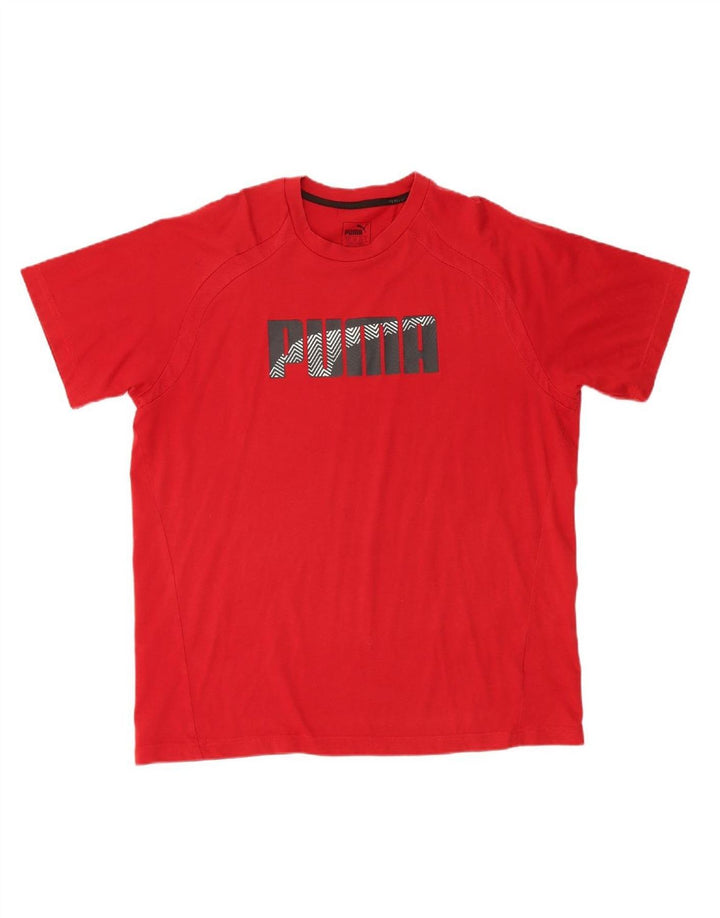 PUMA Mens Graphic T-Shirt Top XL Red
