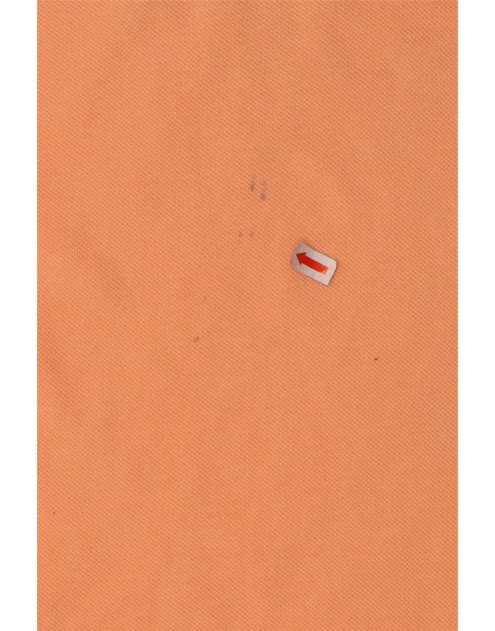 Lacoste Herren-Poloshirt, Größe 5, große orangefarbene Baumwolle