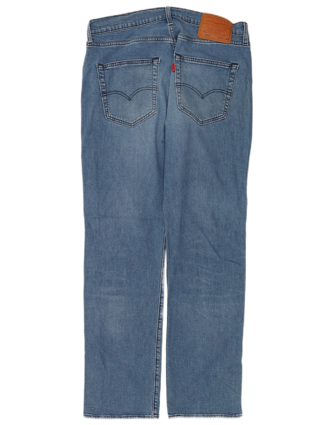 Levi's Damen 501 Straight Jeans W33 L30 Blaue Baumwolle