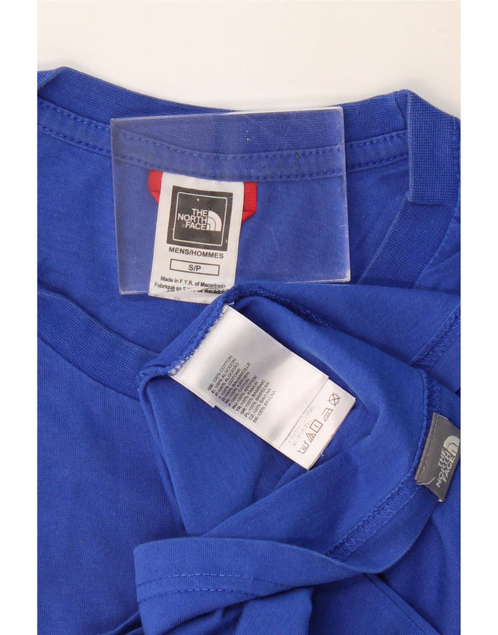 THE NORTH FACE Herren-Grafik-Oberteil, langärmelig, klein, blau, Baumwolle