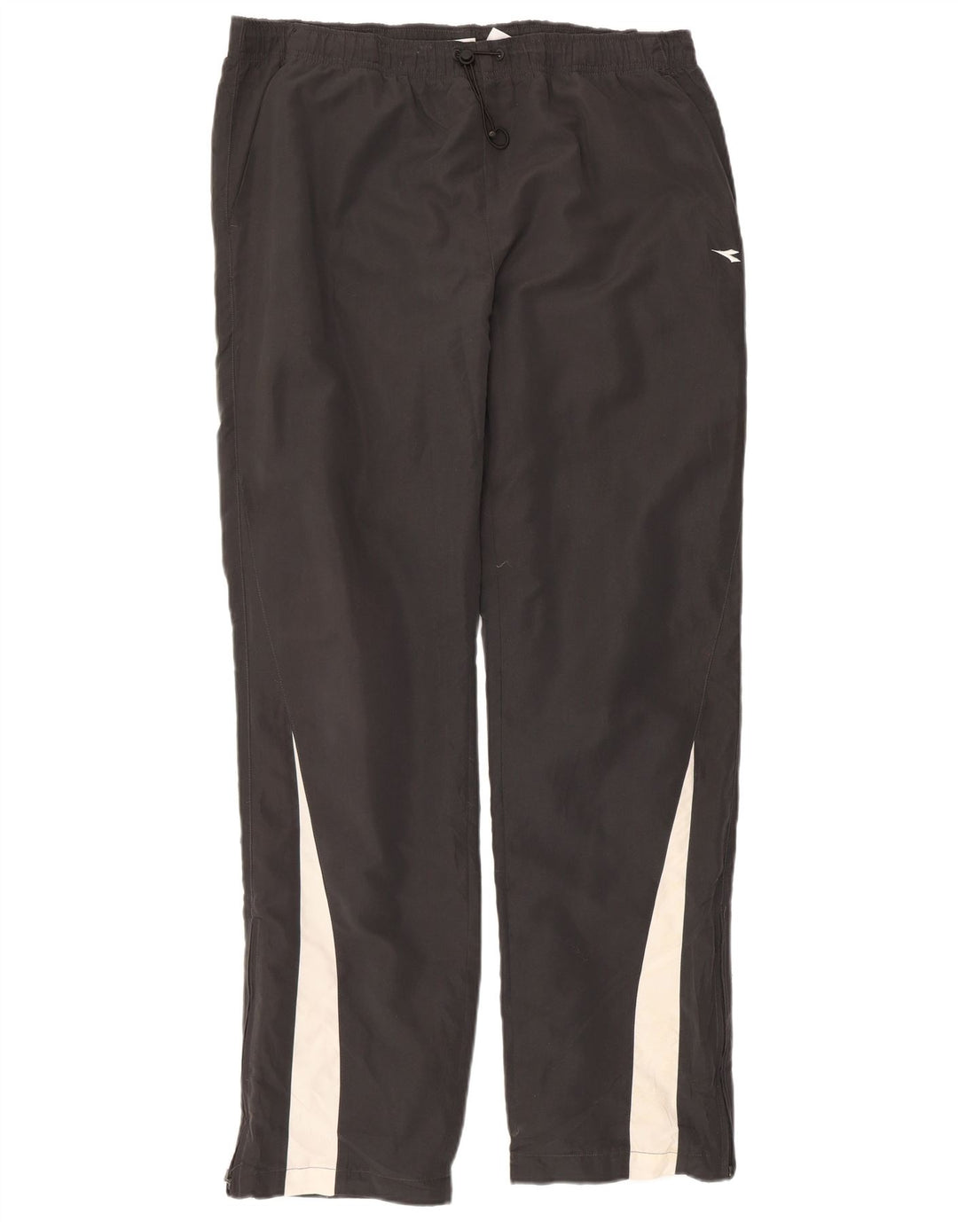 Diadora Herren-Trainingshose XL, schwarzes Colourblock-Polyester