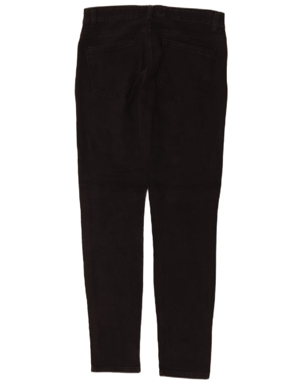 Zara Damen Skinny Jeans UK 14 Large W32 L31 Schwarze Baumwolle