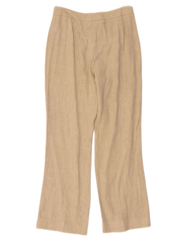 Sasha Damen-Freizeithose mit hoher Taille, gerade, UK 12, M, W30, L27, Beige